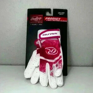 Rawlings T-Ball Gloves Ages 3-6 Pink and White